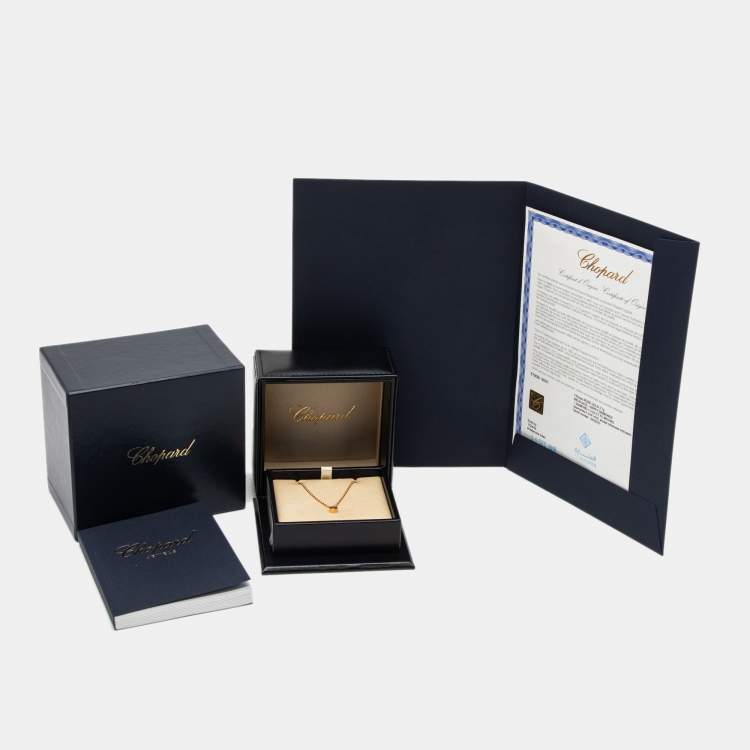 مملوكة مسبقًا Chopard Happy Diamonds 18k Rose Gold Pendant Necklace