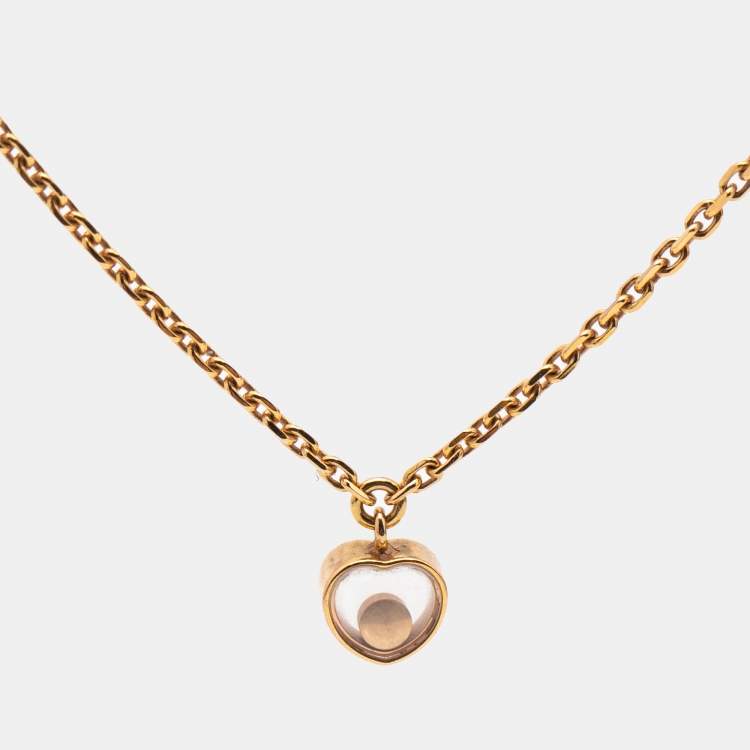 مملوكة مسبقًا Chopard Happy Diamonds 18k Rose Gold Pendant Necklace