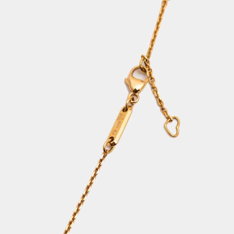 مملوكة مسبقًا Chopard Happy Diamonds 18k Rose Gold Pendant Necklace