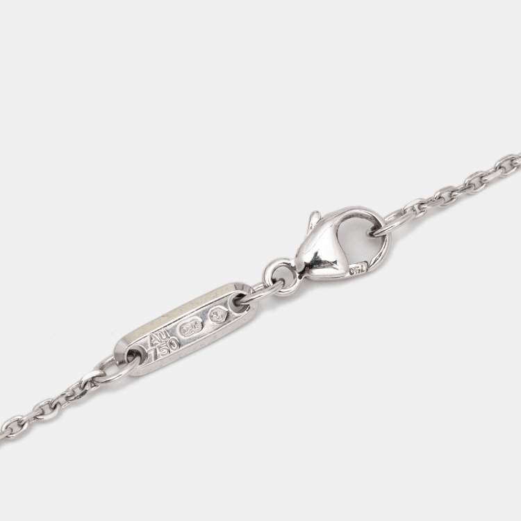 Pre Owned Chopard Happy Diamond Crystal Diamond 18k White Gold Pendant