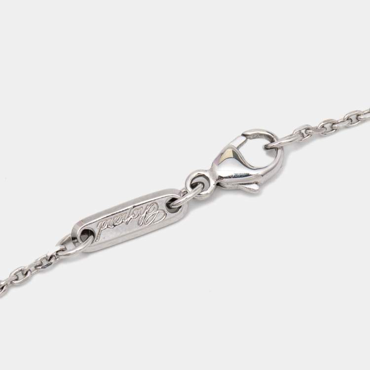 Pre Owned Chopard Happy Diamond Crystal Diamond 18k White Gold Pendant