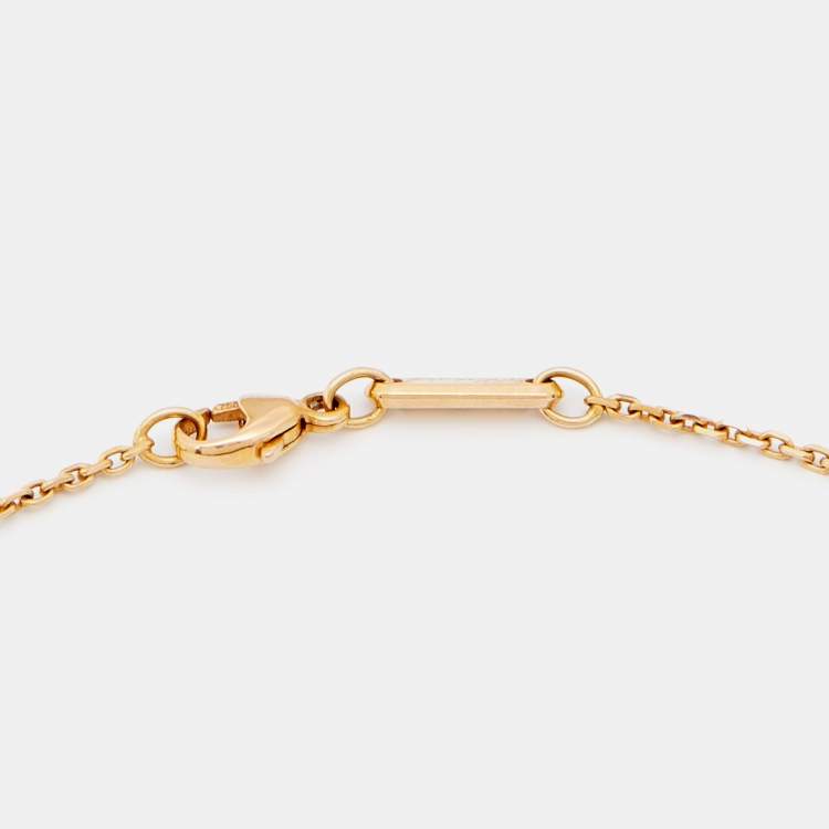 Pre Owned Chopard Happy Sun Diamond 18k Rose Gold Pendant Necklace