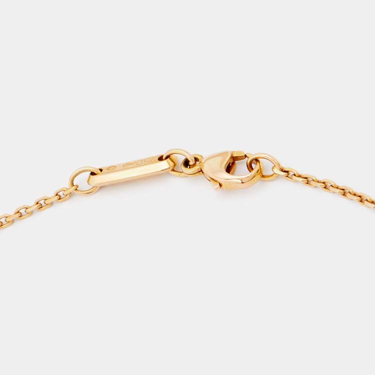 Pre Owned Chopard Happy Sun Diamond 18k Rose Gold Pendant Necklace
