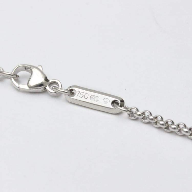 Pre Owned Chopard Happy Diamonds Heart 18K White Gold Diamond Necklace