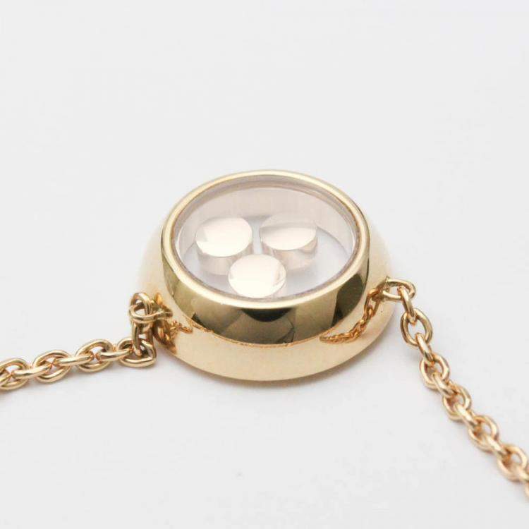 Pre Owned Chopard Happy Diamonds Icon 18K Rose Gold Diamond Necklace