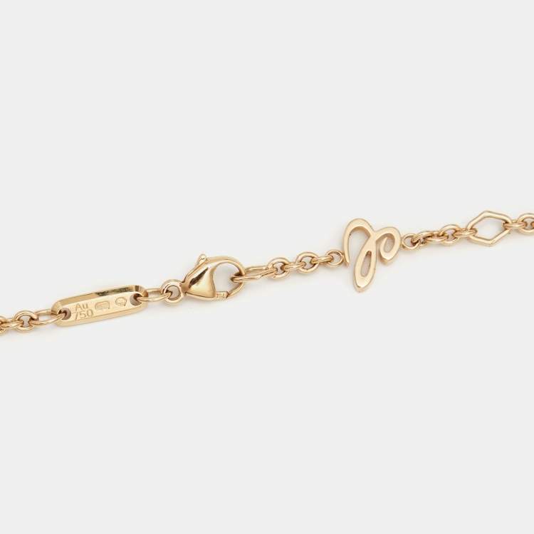 Pre Owned Chopard Imperiale Amethyst Diamonds 18k Rose Gold Long Necklace