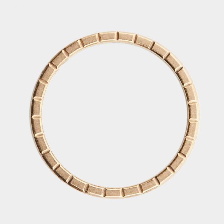Pre Owned Chopard Ice Cube Diamond 18k Rose Gold Band Ring Size 53