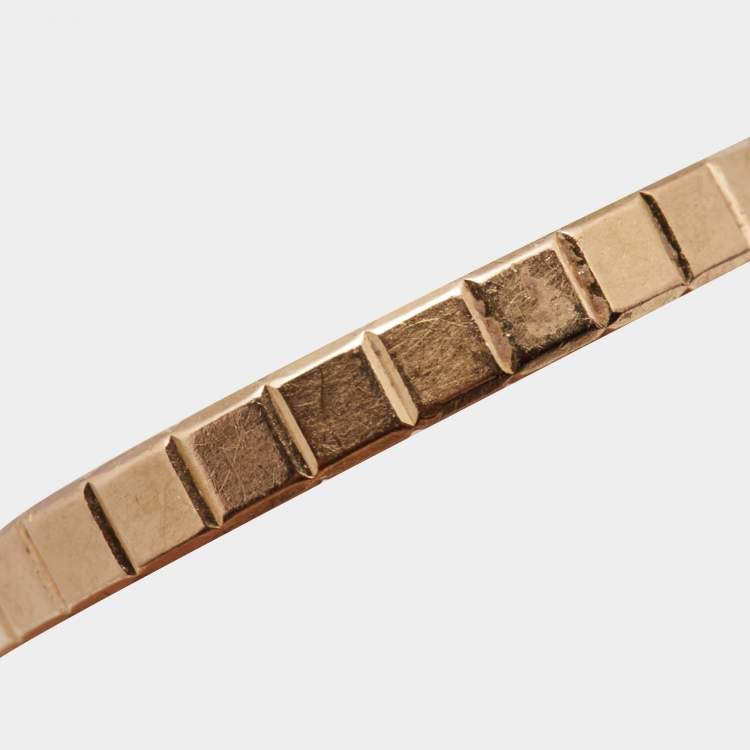 Pre Owned Chopard Ice Cube Diamond 18k Rose Gold Band Ring Size 53