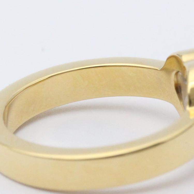 Pre Owned Chopard 18K Yellow Gold and Diamond Happy Hearts Ring
