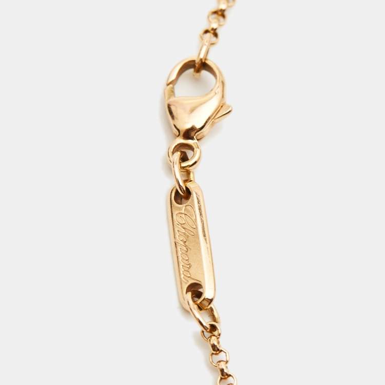 Pre Owned Chopard Happy Hearts Diamond 18k Rose Gold Bracelet