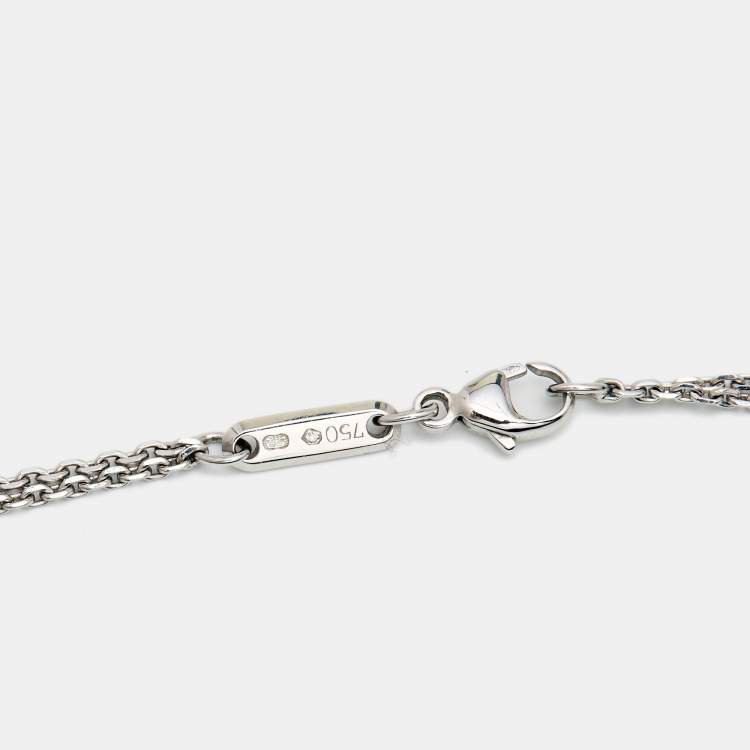 Pre Owned Chopard Happy Diamonds 18k White Gold Pendant Necklace