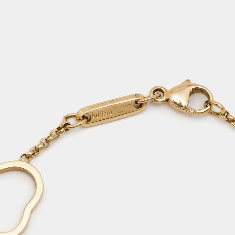 Pre Owned Chopard Happy Hearts Diamond 18k Rose Gold Bracelet