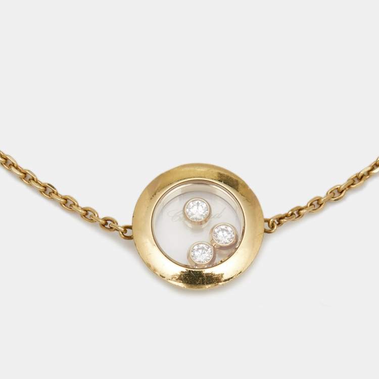 Pre Owned Chopard Happy Diamonds Icon 18k Yellow Gold Bracelet