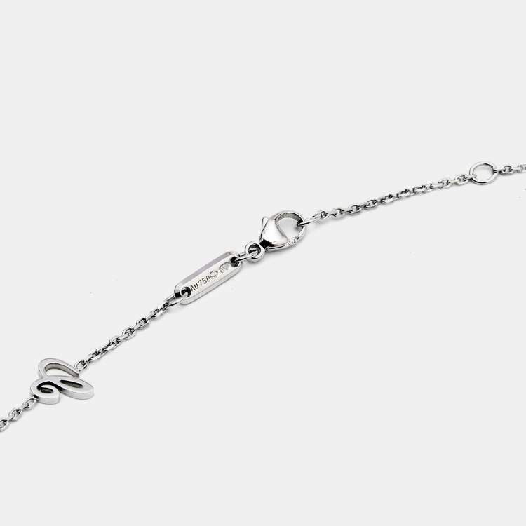 Pre Owned Chopard Happy Diamonds 18k White Gold Pendant Necklace