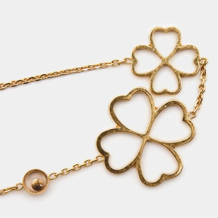 Pre Owned Chopard  Clover Diamond 18k Rose Gold Bracelet