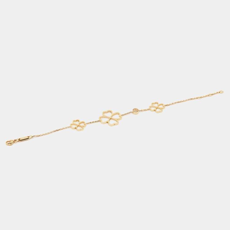 Pre Owned Chopard  Clover Diamond 18k Rose Gold Bracelet