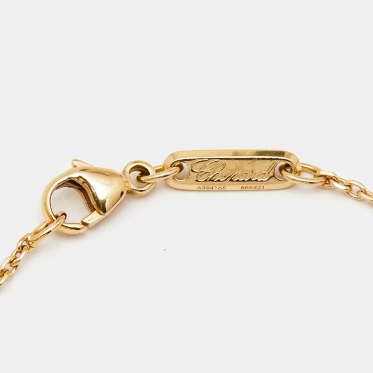 Pre Owned Chopard  Clover Diamond 18k Rose Gold Bracelet