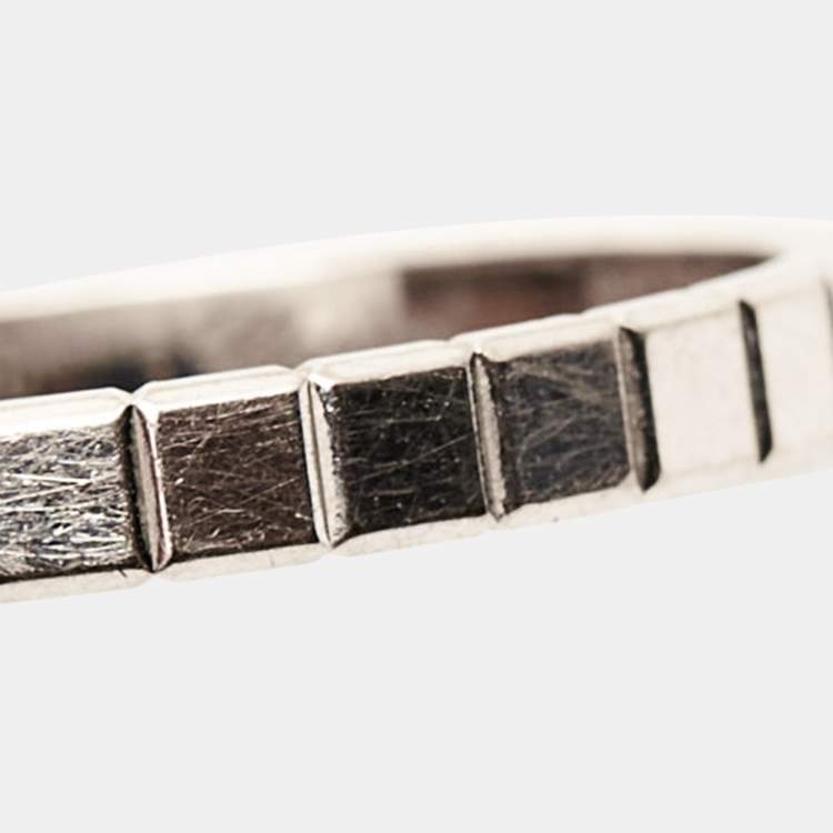 Pre Owned Chopard Ice Cube Diamond 18k White Gold Ring Size 54