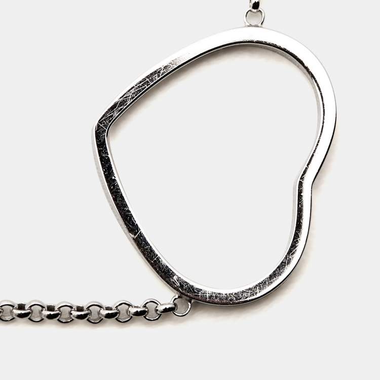 Pre Owned Chopard Happy Hearts Diamond 18k White Gold Bracelet