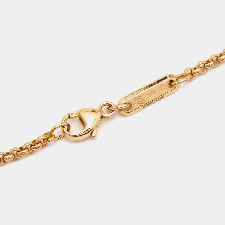 Pre Owned Chopard Happy Diamonds Clover 18k Rose Gold Bracelet