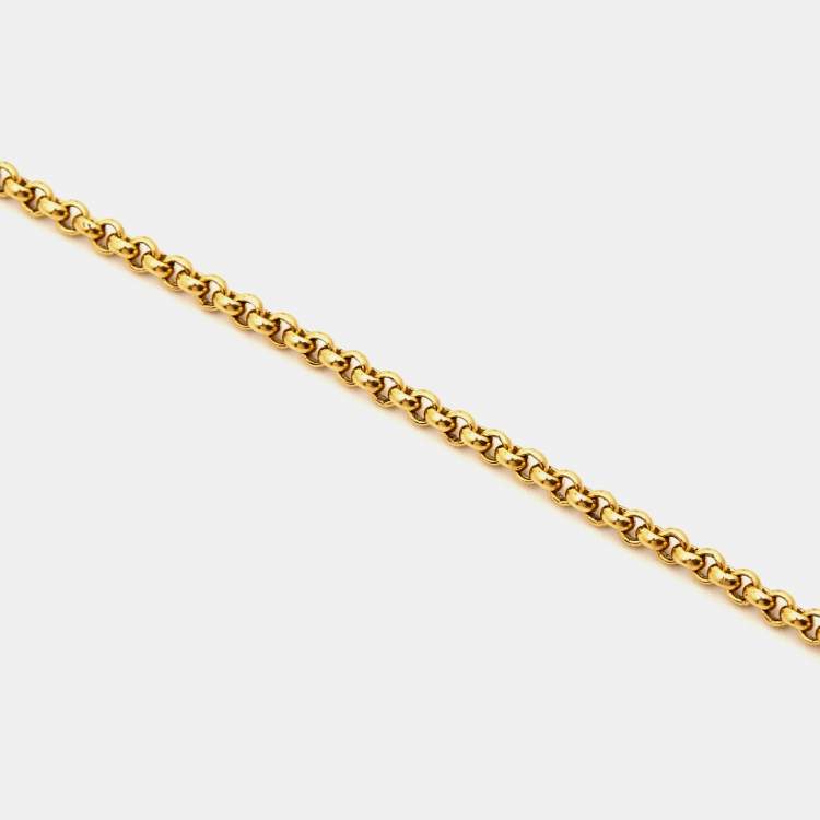 Pre Owned Chopard Happy Diamonds Icon 18k Yellow Gold Pendant Necklace