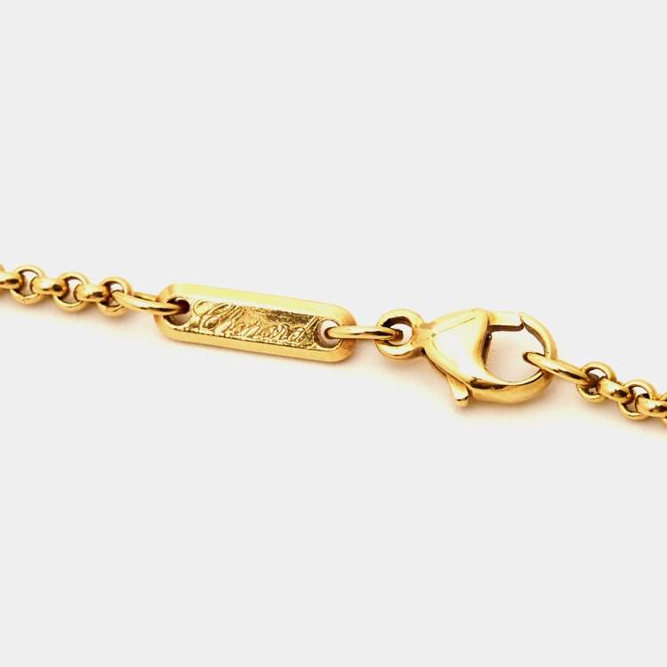 Pre Owned Chopard Happy Diamonds Icon 18k Yellow Gold Pendant Necklace