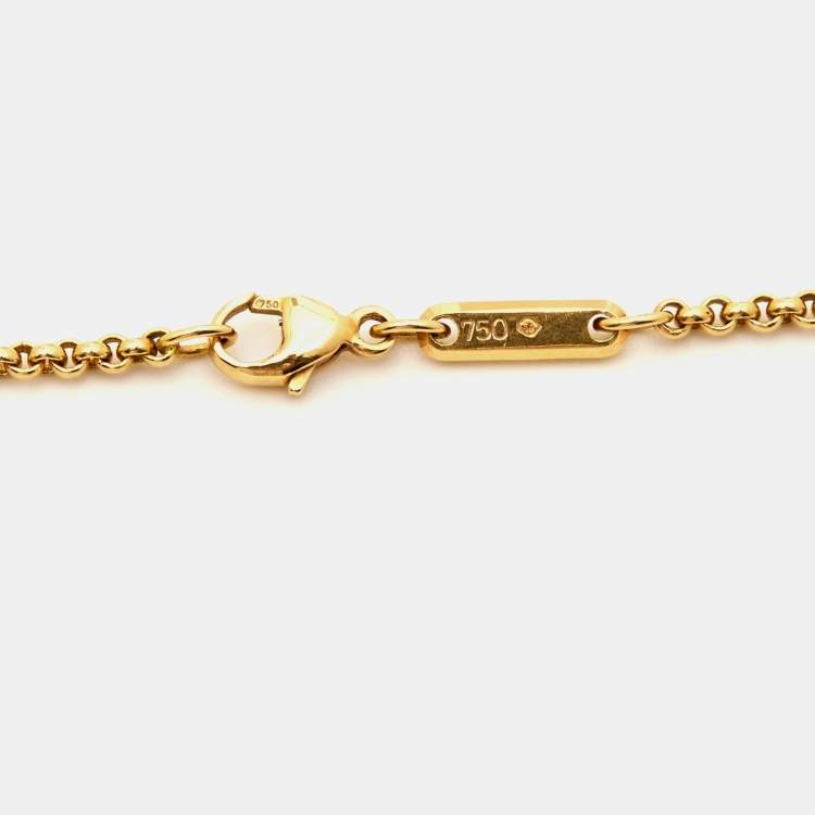 Pre Owned Chopard Happy Diamonds Icon 18k Yellow Gold Pendant Necklace