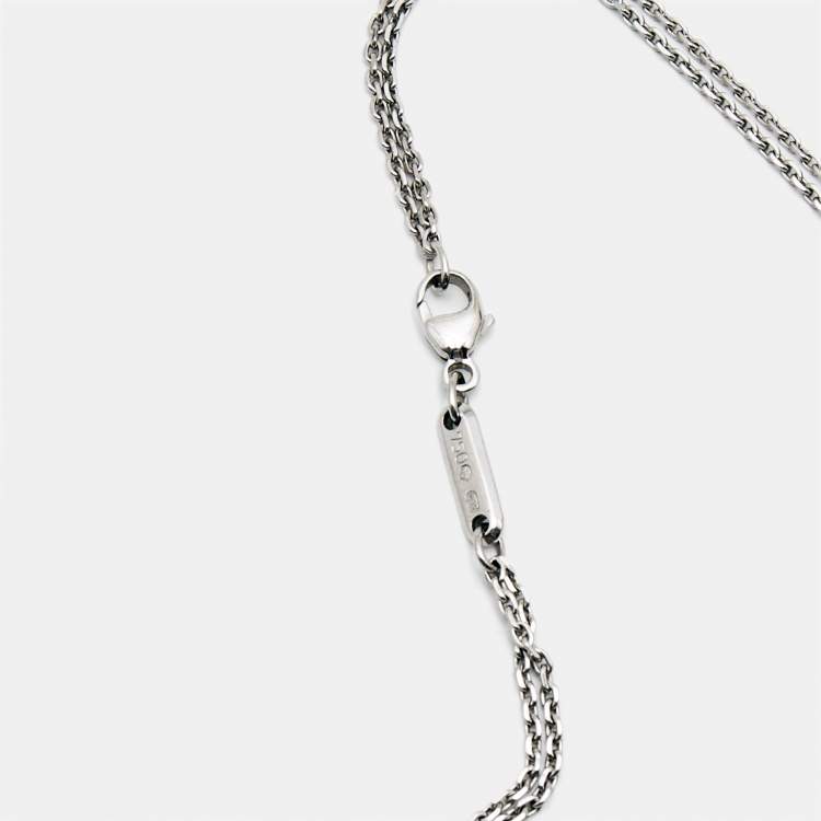 Pre Owned Chopard Double Strand Belcher 18k White Gold Chain