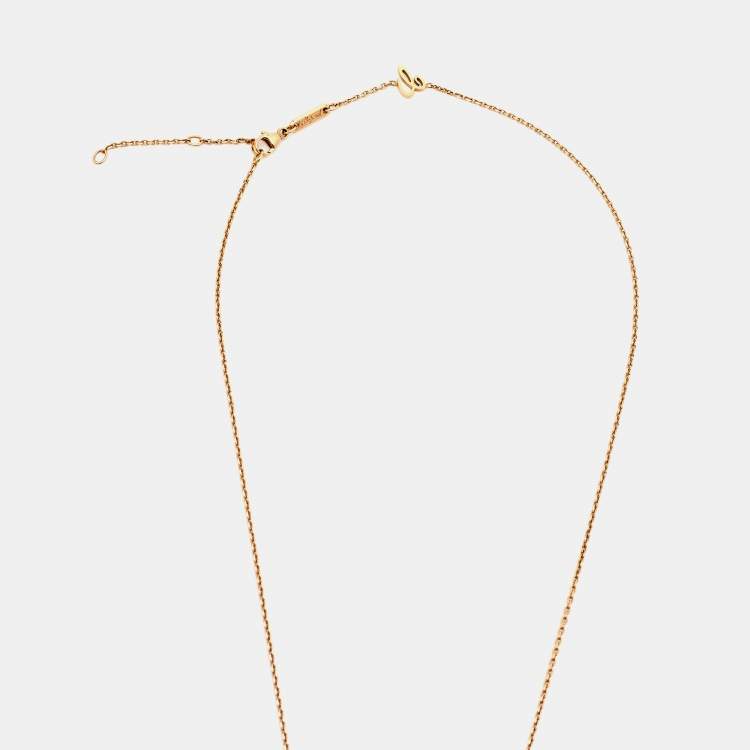 Pre Owned Chopard Happy Spirit Diamond 18K Two Tone Gold Pendant Necklace