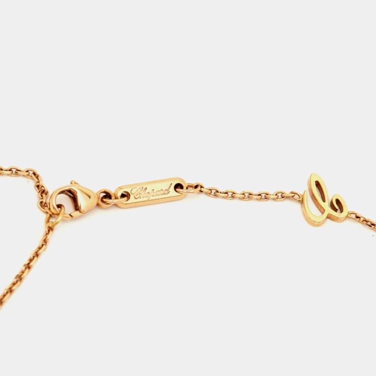 Pre Owned Chopard Happy Spirit Diamond 18K Two Tone Gold Pendant Necklace