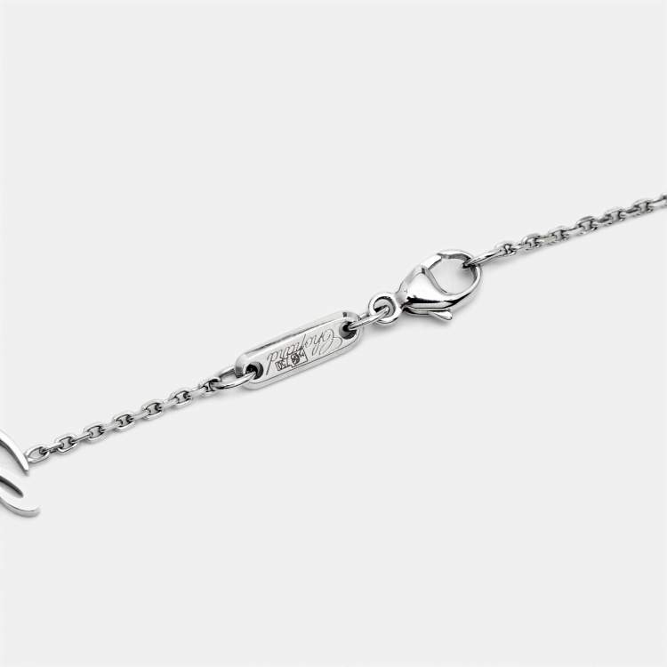 Pre Owned Chopard  Happy Emotions Diamond 18k White Gold Pendant Necklace