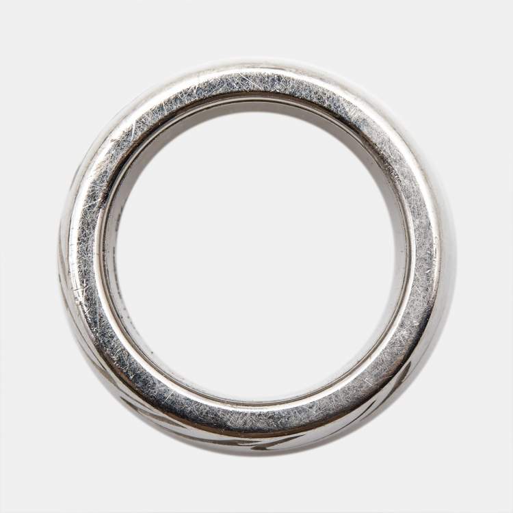 Pre Owned Chopard Chopardissimo 18k White Gold Ring Size 51