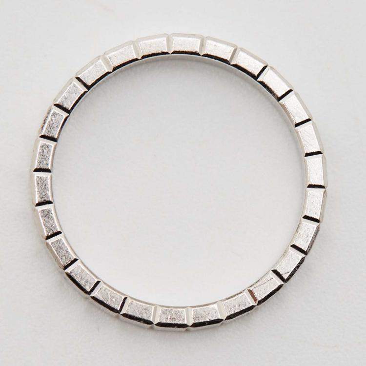 Pre Owned Chopard Ice Cube Diamond 18k White Gold Ring Size 49
