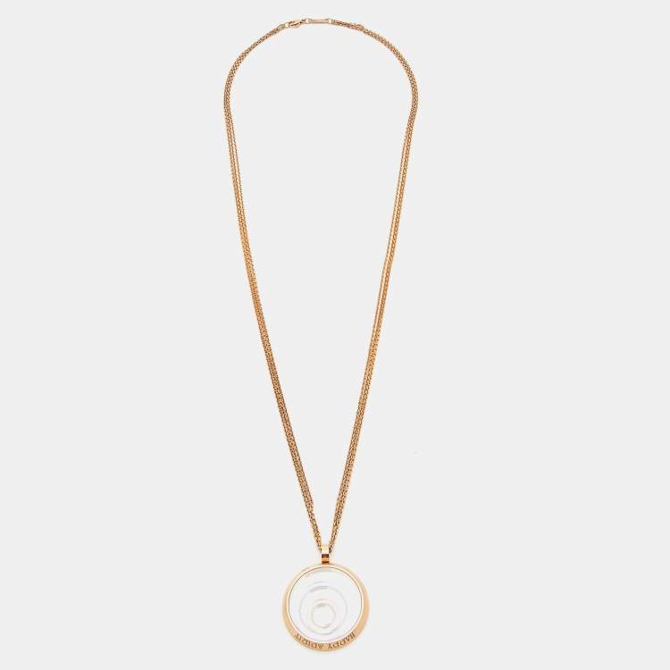 Pre Owned Chopard Happy Spirit 18k Two Tone Gold Necklace