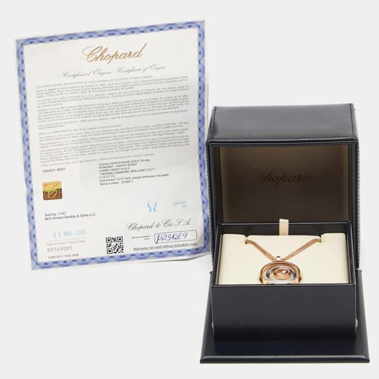 Pre Owned Chopard Happy Spirit 18k Two Tone Gold Necklace