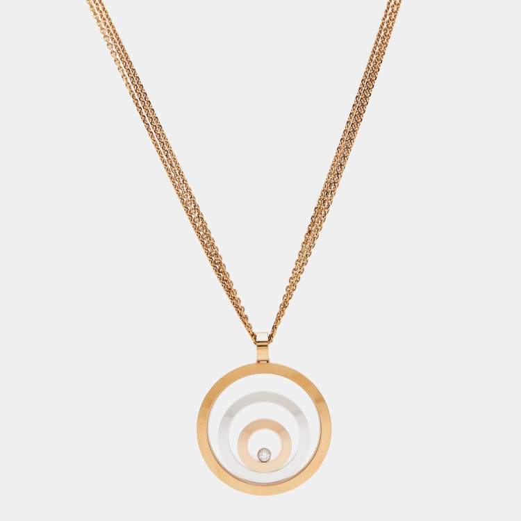 Pre Owned Chopard Happy Spirit 18k Two Tone Gold Necklace