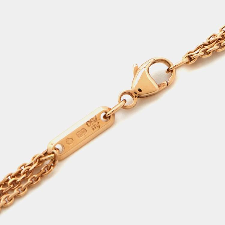 Pre Owned Chopard Happy Spirit 18k Two Tone Gold Necklace