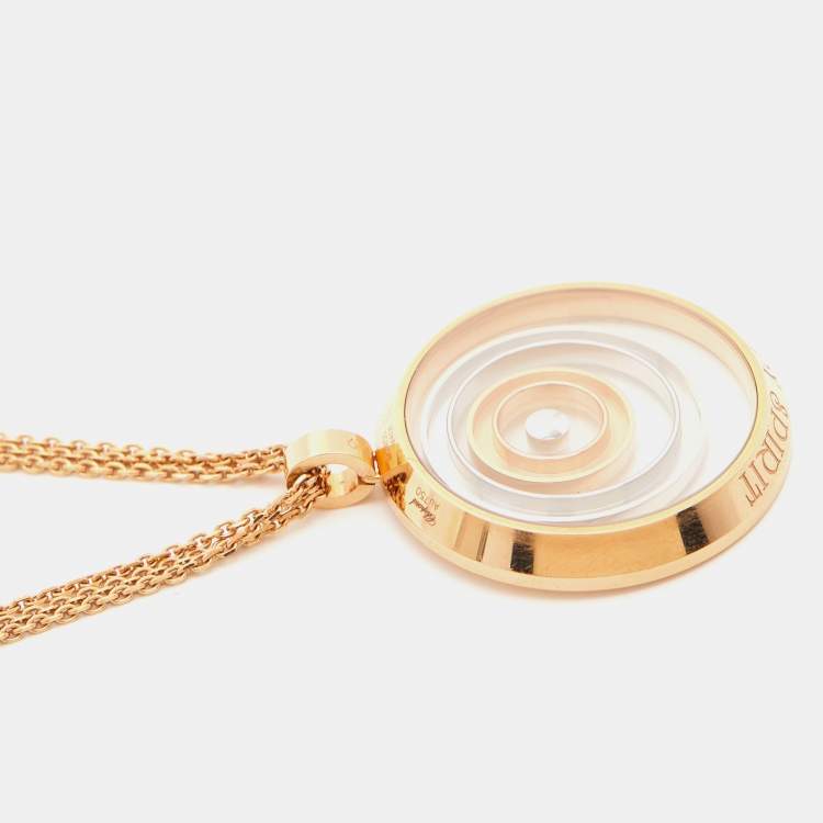 Pre Owned Chopard Happy Spirit 18k Two Tone Gold Necklace