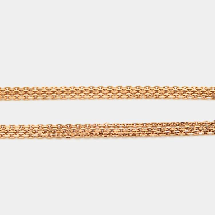 Pre Owned Chopard Happy Spirit 18k Two Tone Gold Necklace