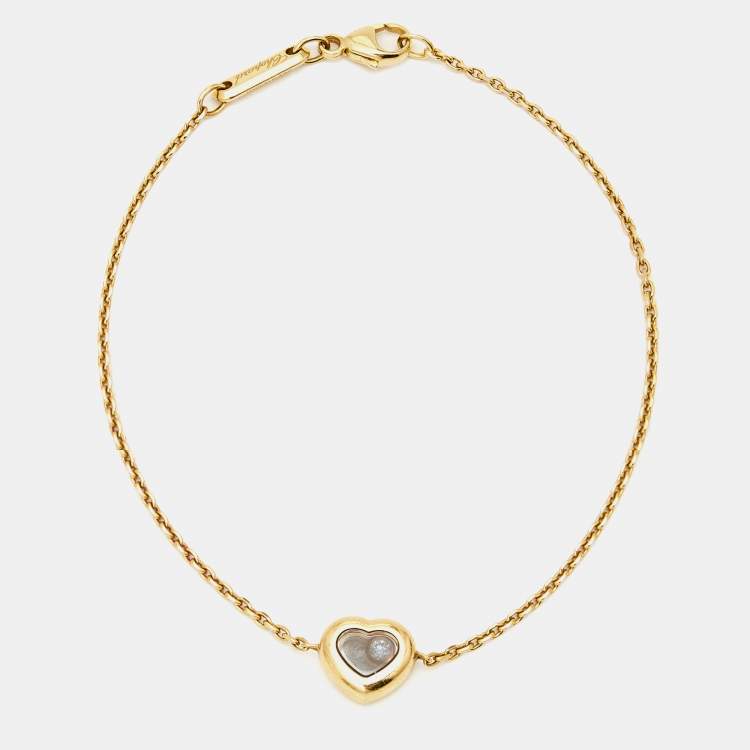 Pre Owned Chopard Happy Diamonds Icon 18k Yellow Gold Bracelet