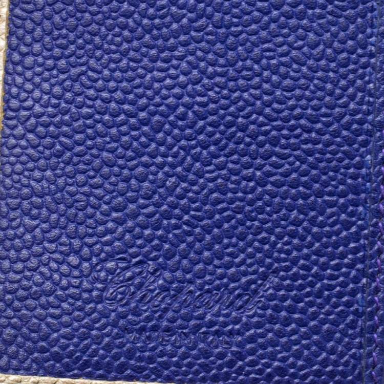 Pre Owned Chopard Beige Textured Leather Passport Holder