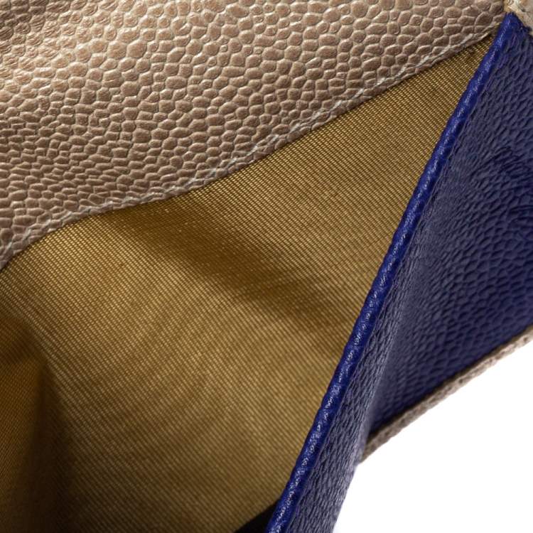 Pre Owned Chopard Beige Textured Leather Passport Holder