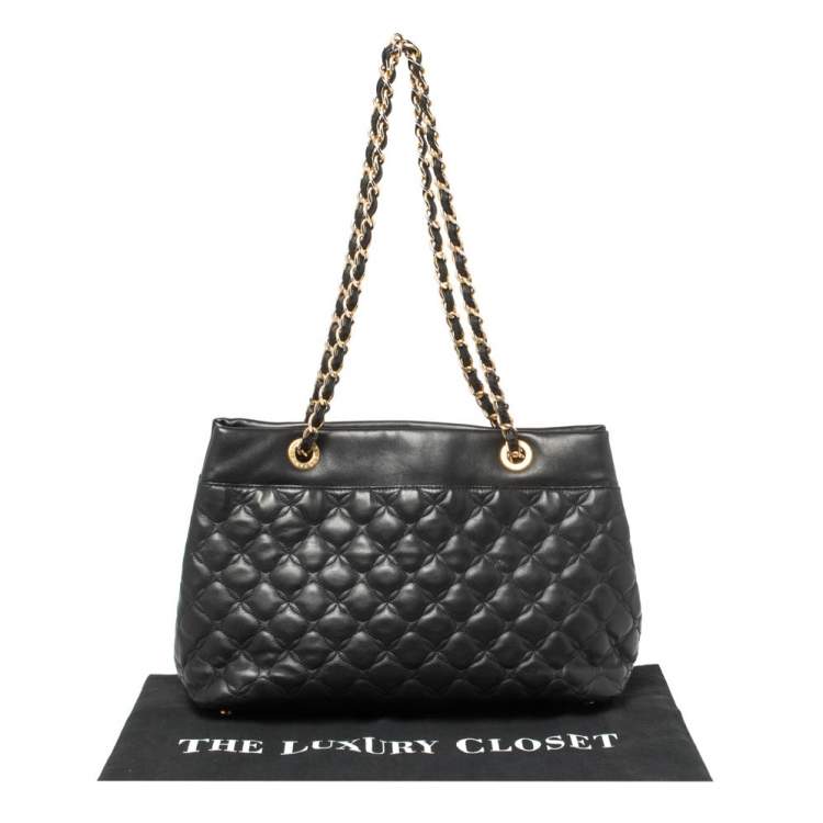 Pre Owned Chopard Black Quilted Leather Imperiale Shoulder Bag