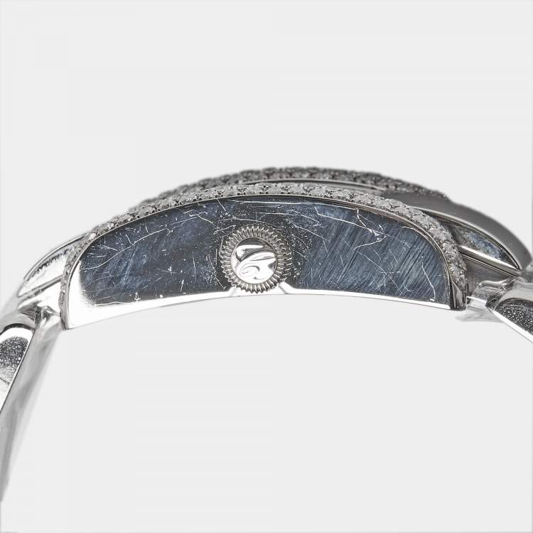 Pre Owned Chopard White Mother Of Pearl Stainless Steel Diamond La Strada 41/8380 Women's Wristwatch 24 mm