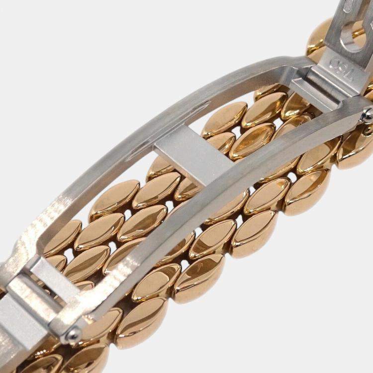 Pre Owned Chopard Gold Diamond 18k Yellow Gold Classics Tonneau 551 Quartz Women's Wristwatch 28 mm