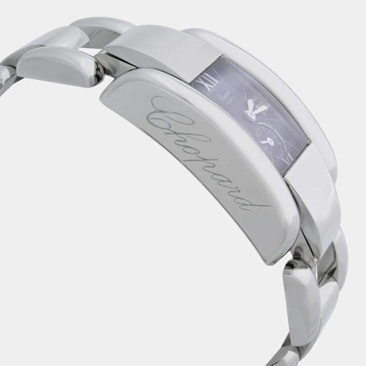 Pre Owned Chopard La Strada Geneve 418380 Stainless Steel Blue Dial Quartz Ladies Watch 24 mm