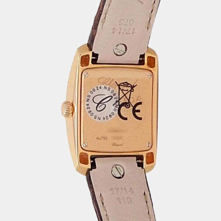Pre Owned Chopard La Strada 419255-5001 Quartz Silver 18k Rose Gold Women's Wristwatch 26 mm