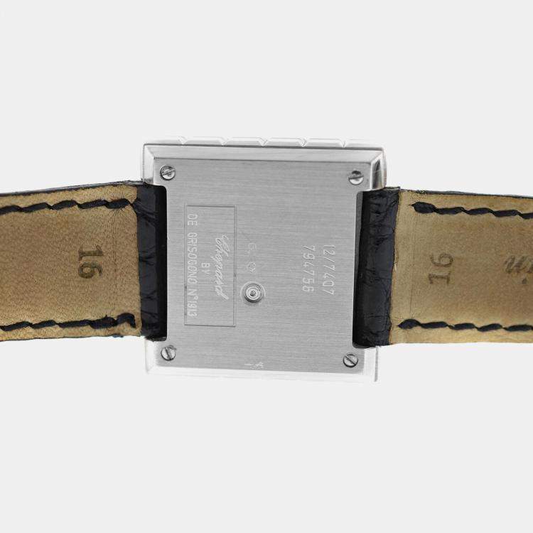 Pre Owned Chopard Ice Cube 127407 Quartz Silver Stainless Steel Women's Wristwatch 25mm