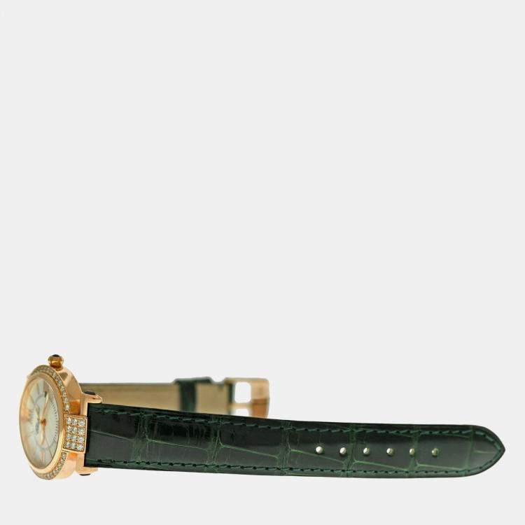 Pre Owned Chopard Imperiale 384238-5003 Quartz MOP Diamond 18K Rose Gold Women's Wristwatch 28 mm