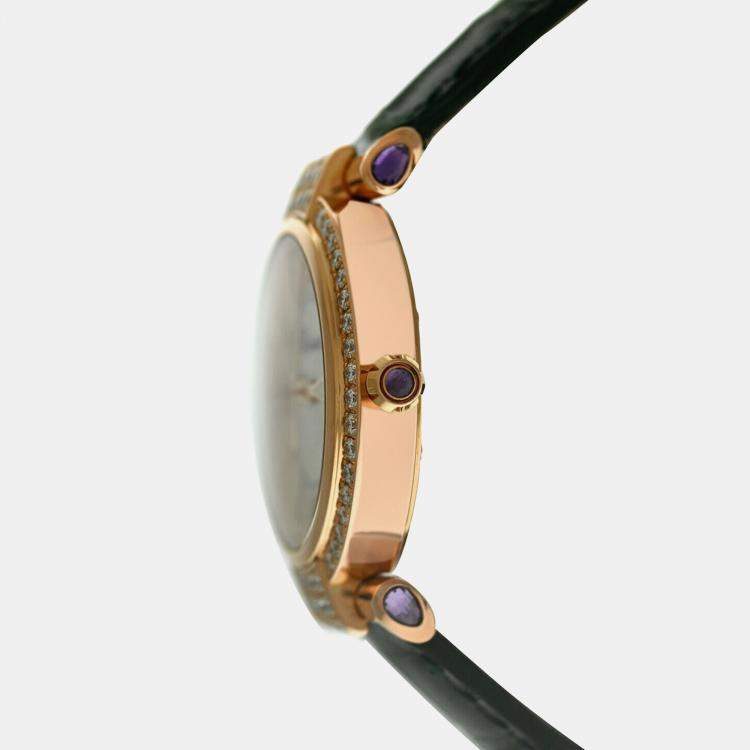 Pre Owned Chopard Imperiale 384238-5003 Quartz MOP Diamond 18K Rose Gold Women's Wristwatch 28 mm